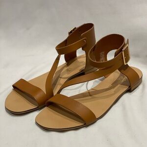 Seychelles Experiment Cognac (Tan) Leather Sandal, size 11